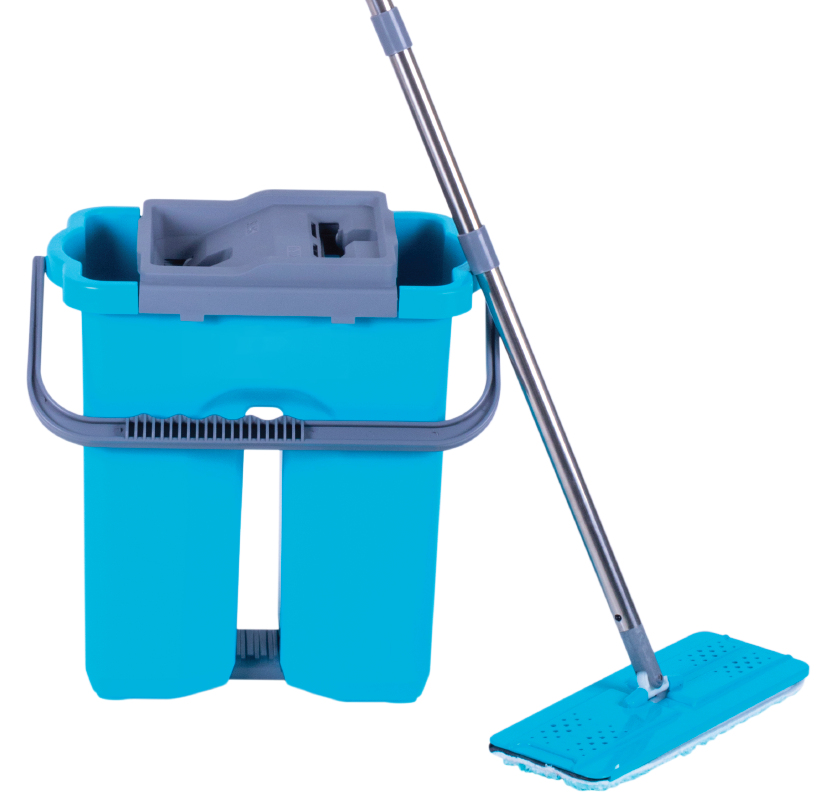 360° Spin Mop Bucket Set Plastic Wringer 2 Refill Microfibre Mop Heads  Floor Mop